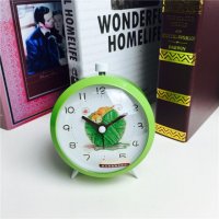 简约绿色静音床头打铃钟闹钟 桌面个性创意时钟