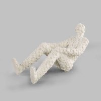 西式创意我们造型白色汉白玉坐像摆件客厅装饰