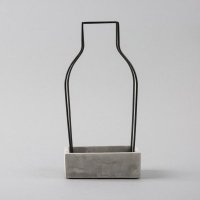 简约创意水泥瓶子造型花器阳台客厅装饰NHSN007-1-B