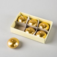 金色浮水香薰蜡烛 气味芳香 调节气氛 6粒/盒（不含税）
