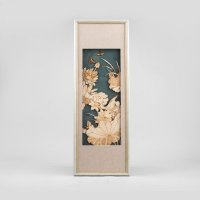 中式古典木刻荷塘景色挂画装饰画