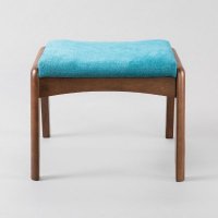 天蓝色木+布面凳子