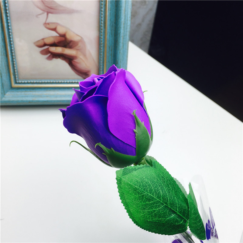 紫色爆款玫瑰香皂花束礼盒康乃馨肥皂花批发情人节母亲节生日礼品厂家3
