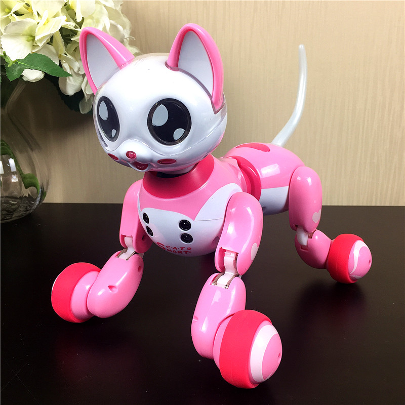 芭比系列粉色电子宠物电子猫猫新款创意电动遥控玩具4