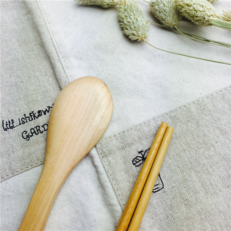 木质便携餐具筷勺套装筷子勺子实用便携餐具2