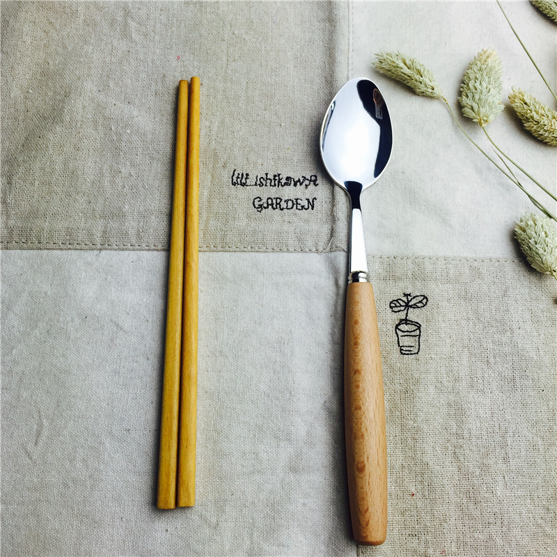 不锈钢便携餐具筷勺套装筷子勺子实用便携餐具4