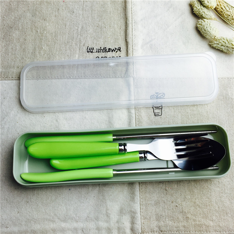 不锈钢便携餐具套装筷子勺子叉子实用便携餐具2