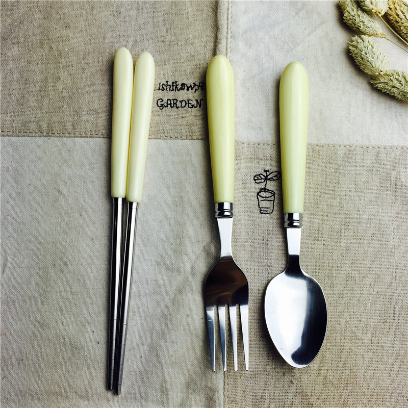 不锈钢便携餐具套装筷子勺子叉子实用便携餐具4