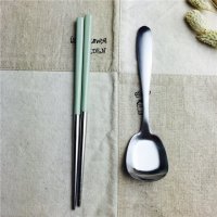 不锈钢便携餐具筷勺套装筷子勺子实用便携餐具