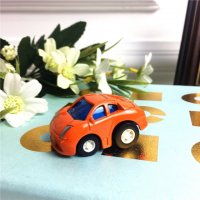 模型车 橙色合金古董汽车模型玩具车