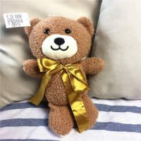 可爱毛绒玩具布娃娃送女友生儿童婚庆礼物 棕色小熊 棉+涤纶