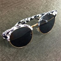 男女士太阳镜个性镜框 潮人多色大框镜时尚太阳眼镜装饰镜	奶牛花色框 仿板材+树脂