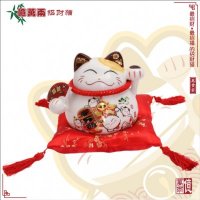 开运猫 亿万両招财猫 陶瓷摆件工艺品7寸 YWL-7022
