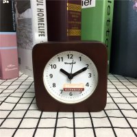 复古欧式田园创意闹钟木纹钟