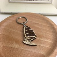 褐色    椰子壳	帆船 钥匙扣 椰子壳材质钥匙扣个性礼品