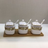 得意陶瓷 高档骨瓷 调味罐套装-玛丽皇后