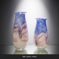 紫色 艺术纹样水滴瓶 玻璃花盆花器时尚玻璃花瓶摆件
