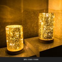 银色 玻璃复古简约床头灯卧室酒吧夜灯创意个性生日结婚礼物台灯