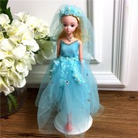 手工制作全身关节可以动婚纱娃娃（配礼盒支架防滑垫）五个一包装，清色装，可零售