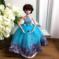 手工制作全身关节可以动婚纱娃娃（配礼盒支架防滑垫）五个一包装，清色装，可零售