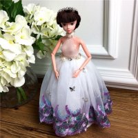 手工制作全身关节可以动婚纱娃娃（配礼盒支架防滑垫）五个一包装，清色装，可零售