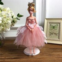 手工制作全身关节可以动婚纱娃娃（配礼盒支架防滑垫）五个一包装，清色装，可零售