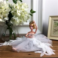 手工制作全身关节可以动婚纱娃娃（配礼盒支架防滑垫）五个一包装，清色装，可零售