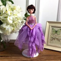 手工制作全身关节可以动婚纱娃娃（配礼盒支架防滑垫）五个一包装，清色装，可零售