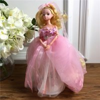 手工制作全身关节可以动婚纱娃娃（配礼盒支架防滑垫）五个一包装，清色装，可零售