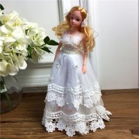 手工制作全身关节可以动婚纱娃娃（配礼盒支架防滑垫）五个一包装，清色装，可零售