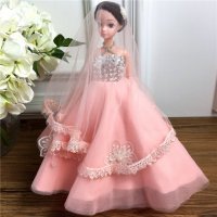 手工制作全身关节可以动婚纱娃娃（配礼盒支架防滑垫）五个一包装，清色装，可零售