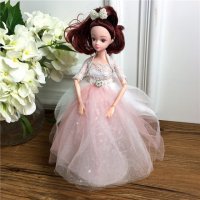 手工制作全身关节可以动婚纱娃娃（配礼盒支架防滑垫）五个一包装，清色装，可零售