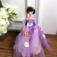 手工制作全身关节可以动婚纱娃娃（配礼盒支架防滑垫）五个一包装，清色装，可零售