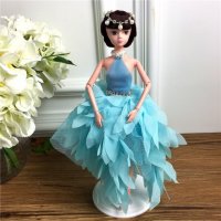 手工制作全身关节可以动婚纱娃娃（配礼盒支架防滑垫）五个一包装，清色装，可零售