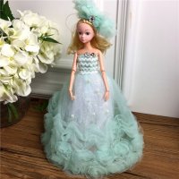 手工制作全身关节可以动婚纱娃娃（配礼盒支架防滑垫）五个一包装，清色装，可零售