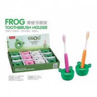 安雅创意可爱青蛙密胺牙刷架 滤水牙刷座 洗漱牙具座（下单备注颜色）