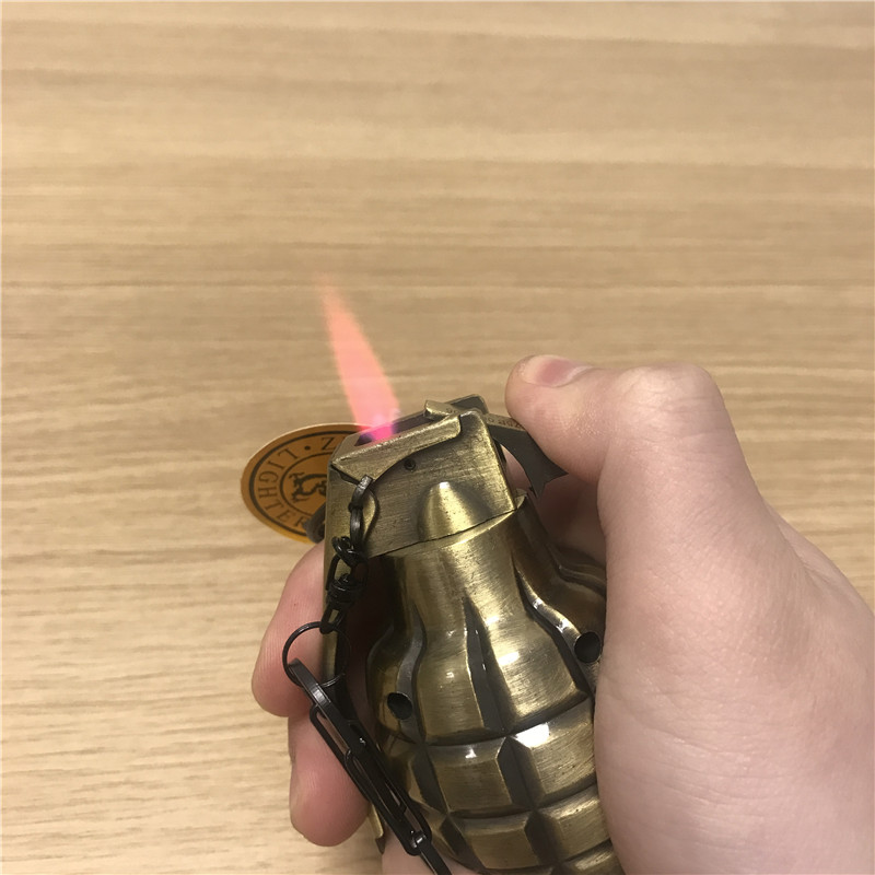 手榴弹造型打火机 创意个性防风明火打火机创意礼物3