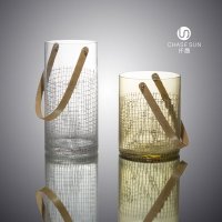 欧式田园彩色系列纤维网格玻璃花瓶家居装饰CDC20195