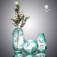 古典创意彩色系列玻璃花瓶家居装饰IRZD9083-18LG
