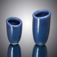 传统简约蓝色玻璃花瓶器高档奢华家居装饰客厅工艺品摆件