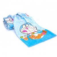 可爱卡通哆啦A梦浴巾儿童吸水纯棉浴巾礼盒沙滩巾毛巾礼盒