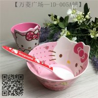 可爱卡通儿童餐具 碗+杯+匙羹套装 学生便携餐具套装