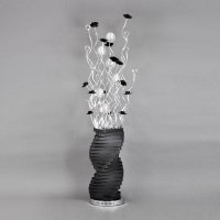 黑银LED创意个性铝灯具简约时尚现代花瓶落地灯YG-6781