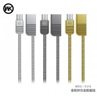 WK.潮牌金锐锌合金数据线苹果Lighting安卓Micro金属弹簧快充电线