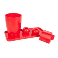 安雅洗漱用品 创意实用刷牙杯个性挤牙膏器漱口杯牙刷架套装塑料（下单备注颜色）