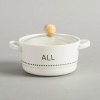 白色ALL	陶瓷 北欧泡面碗 家用实用带盖子碗