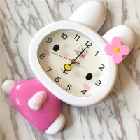时尚精美卡通兔子造型电子时钟挂钟