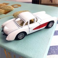 模型车 白色合金模型玩具车