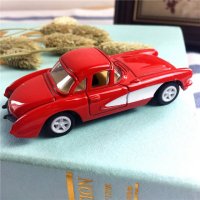 模型车 大红色合金模型玩具车