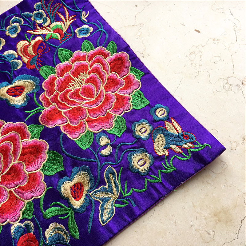 民族刺绣桌垫鼠标垫（紫色）2